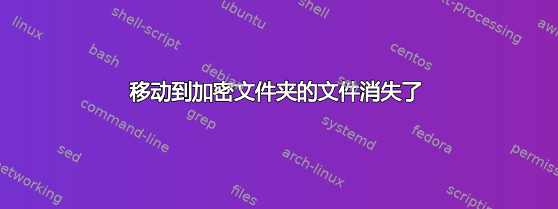 移动到加密文件夹的文件消失了