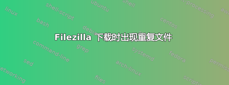 Filezilla 下载时出现重复文件