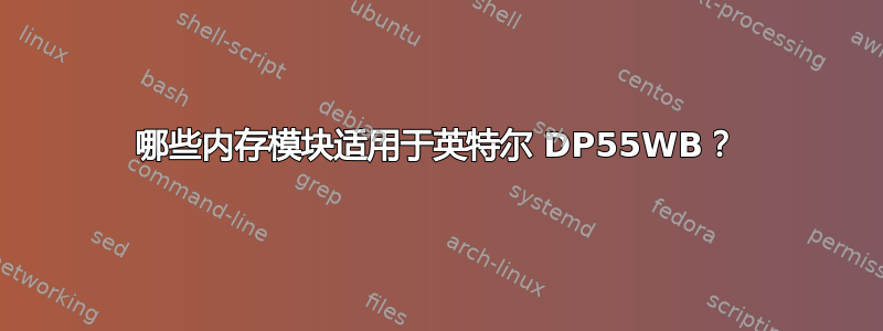 哪些内存模块适用于英特尔 DP55WB？