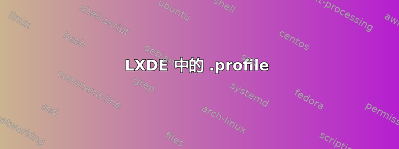 LXDE 中的 .profile