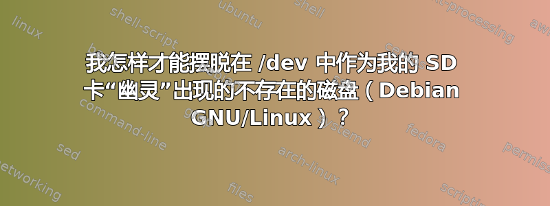 我怎样才能摆脱在 /dev 中作为我的 SD 卡“幽灵”出现的不存在的磁盘（Debian GNU/Linux）？