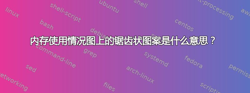 内存使用情况图上的锯齿状图案是什么意思？