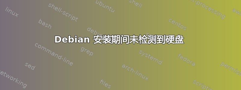 Debian 安装期间未检测到硬盘