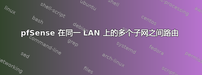 pfSense 在同一 LAN 上的多个子网之间路由