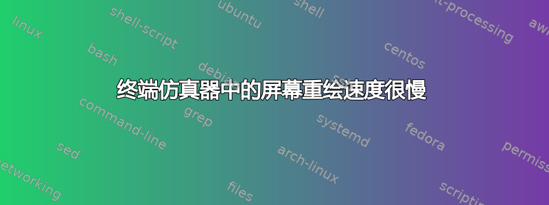 终端仿真器中的屏幕重绘速度很慢