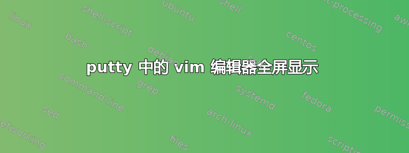 putty 中的 vim 编辑器全屏显示