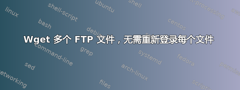 Wget 多个 FTP 文件，无需重新登录每个文件