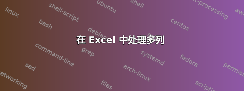 在 Excel 中处理多列