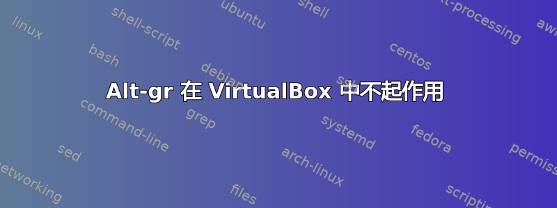 Alt-gr 在 VirtualBox 中不起作用