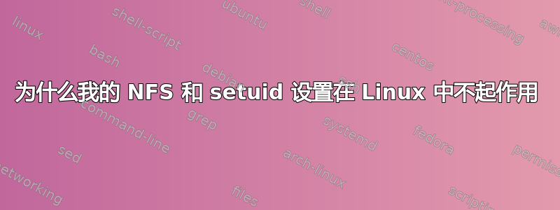 为什么我的 NFS 和 setuid 设置在 Linux 中不起作用