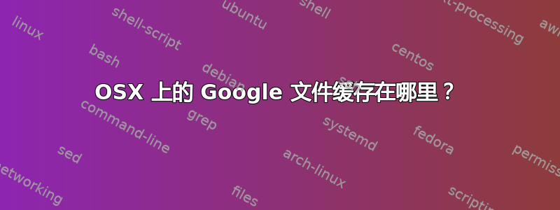 OSX 上的 Google 文件缓存在哪里？