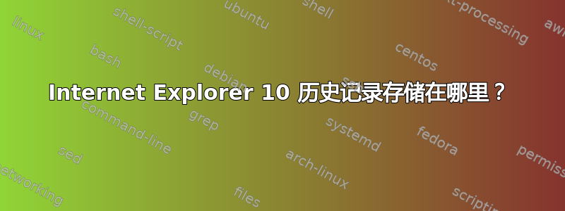 Internet Explorer 10 历史记录存储在哪里？