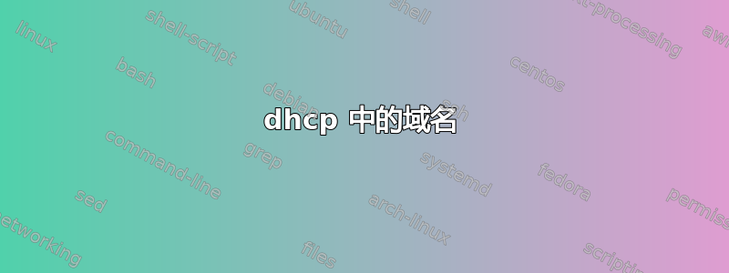 dhcp 中的域名