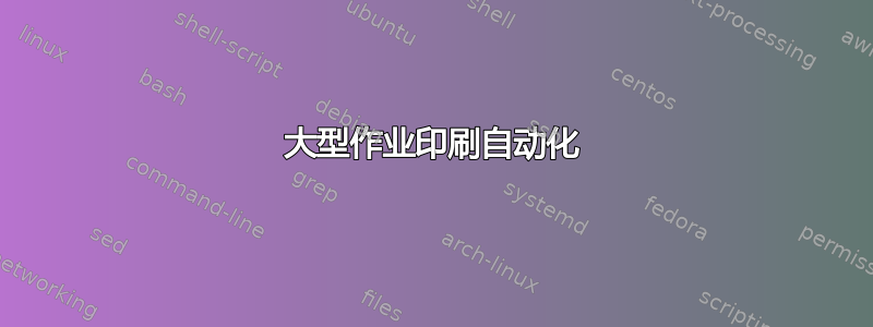 大型作业印刷自动化