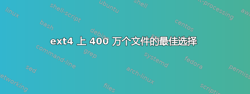 ext4 上 400 万个文件的最佳选择