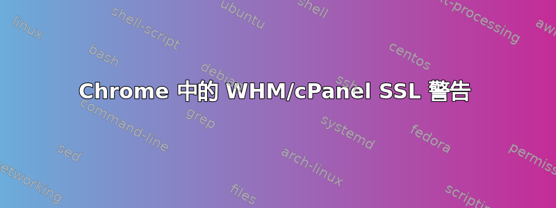 Chrome 中的 WHM/cPanel SSL 警告