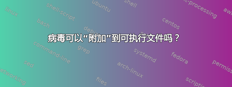 病毒可以“附加”到可执行文件吗？