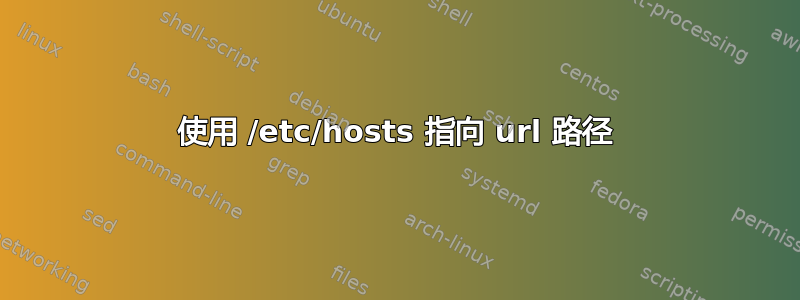 使用 /etc/hosts 指向 url 路径