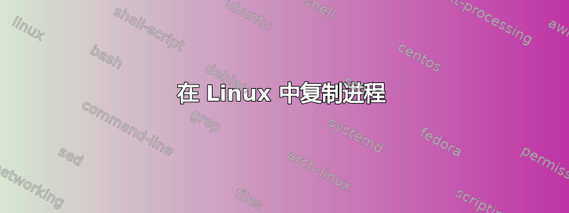 在 Linux 中复制进程