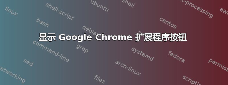 显示 Google Chrome 扩展程序按钮