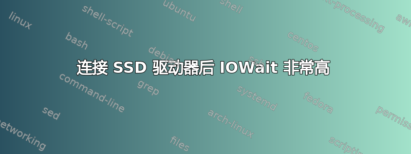 连接 SSD 驱动器后 IOWait 非常高