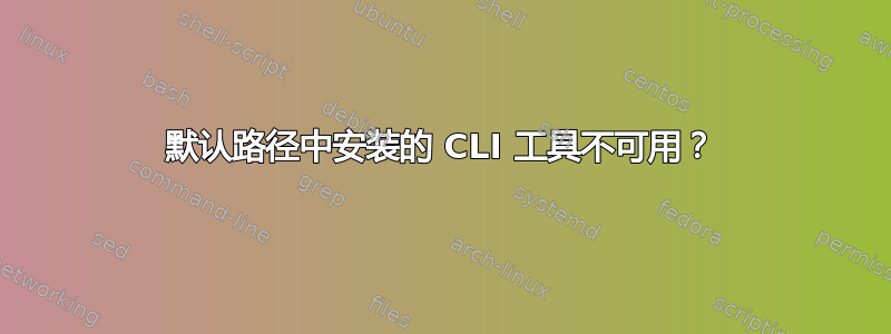 默认路径中安装的 CLI 工具不可用？