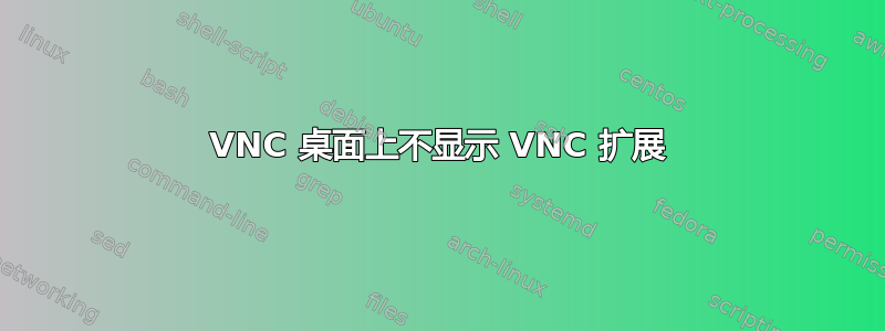 VNC 桌面上不显示 VNC 扩展