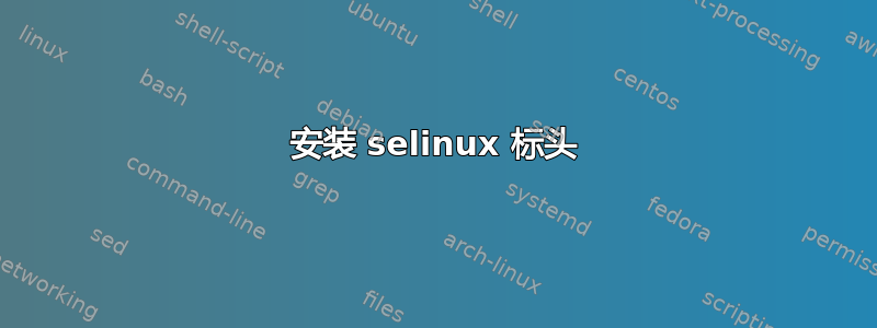 安装 selinux 标头