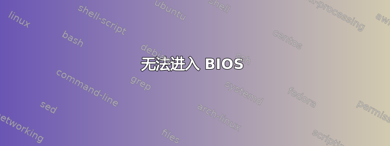 无法进入 BIOS