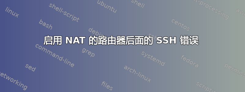 启用 NAT 的路由器后面的 SSH 错误