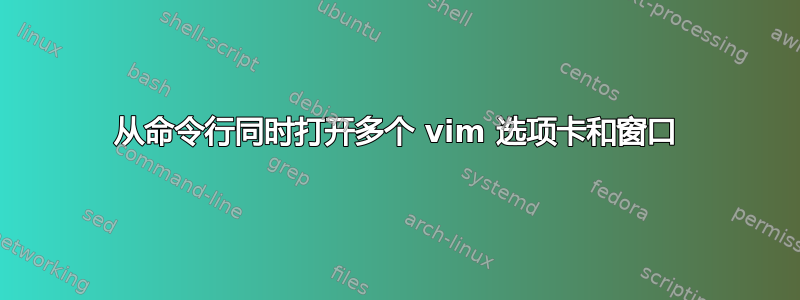 从命令行同时打开多个 vim 选项卡和窗口