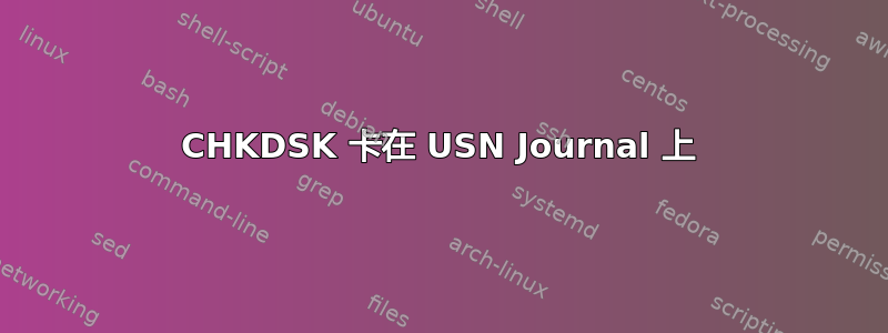 CHKDSK 卡在 USN Journal 上