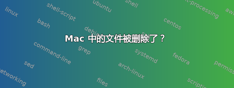 Mac 中的文件被删除了？