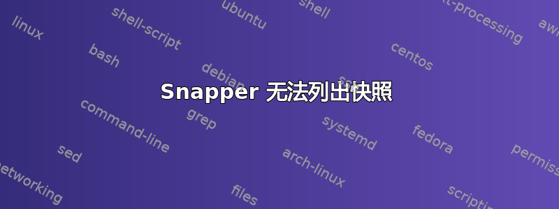 Snapper 无法列出快照