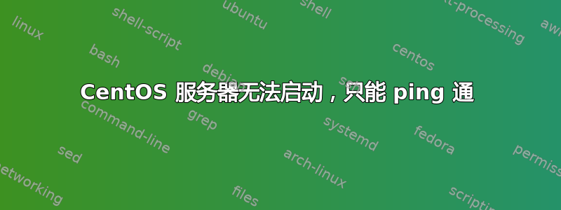 CentOS 服务器无法启动，只能 ping 通