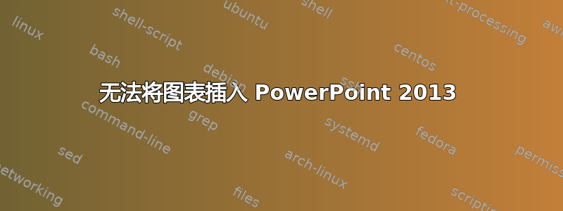 无法将图表插入 PowerPoint 2013