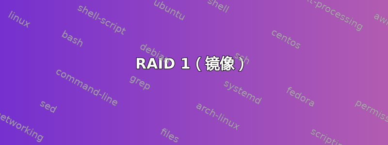 RAID 1（镜像）