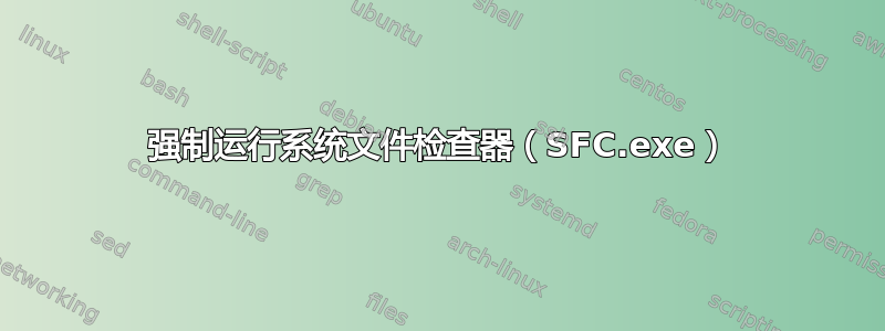 强制运行系统文件检查器（SFC.exe）