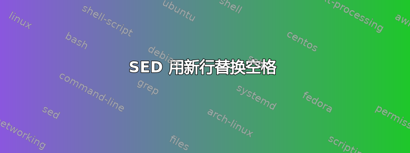 SED 用新行替换空格