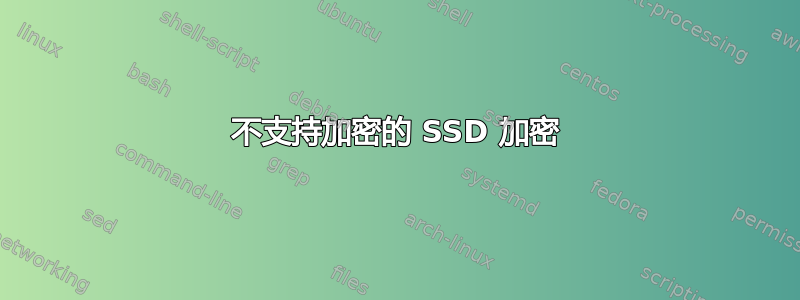 不支持加密的 SSD 加密