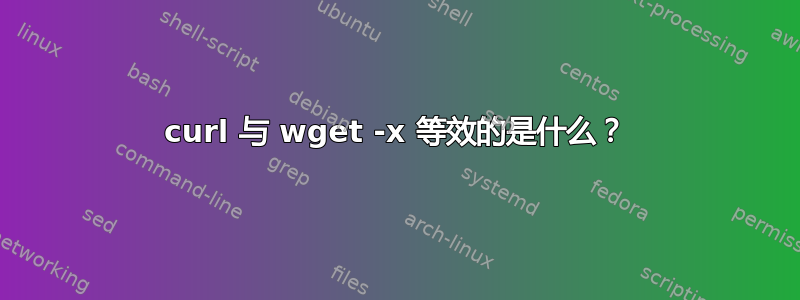 curl 与 wget -x 等效的是什么？