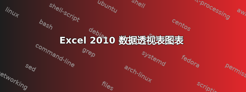 Excel 2010 数据透视表图表