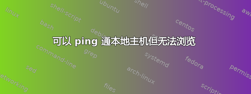 可以 ping 通本地主机但无法浏览