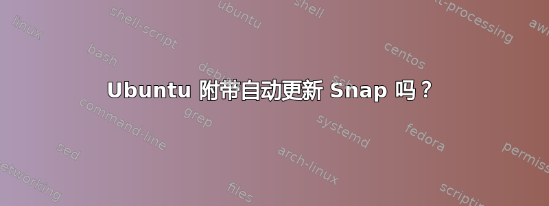 Ubuntu 附带自动更新 Snap 吗？