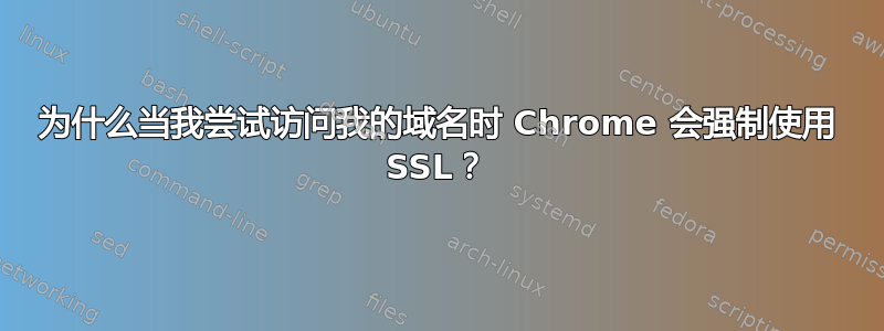 为什么当我尝试访问我的域名时 Chrome 会强制使用 SSL？