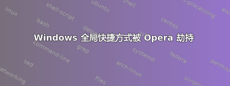 Windows 全局快捷方式被 Opera 劫持