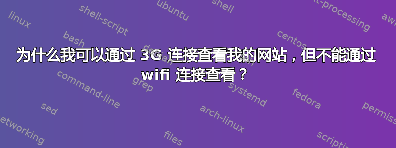 为什么我可以通过 3G 连接查看我的网站，但不能通过 wifi 连接查看？