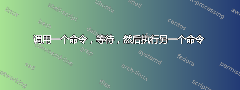 调用一个命令，等待，然后执行另一个命令