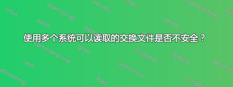 使用多个系统可以读取的交换文件是否不安全？