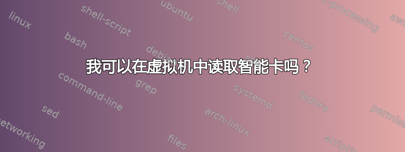 我可以在虚拟机中读取智能卡吗？